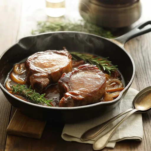 Braised pork chops
