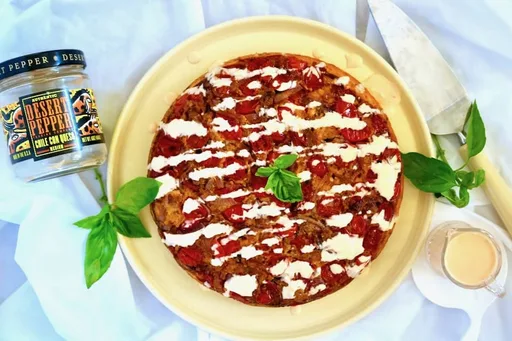Tomato Pie with Queso
