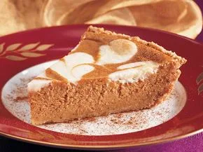 Tarta de calabaza y queso crema con base de galleta
