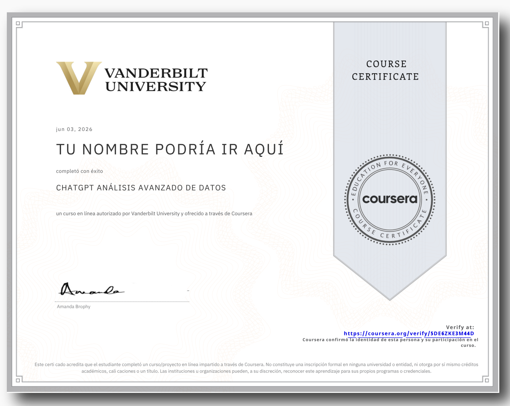 Certificado UP