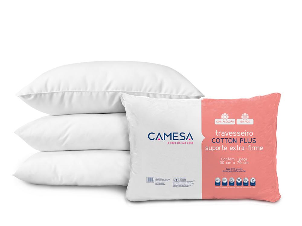 Travesseiro Cotton Plus 180 Fios 50x70 Sup Firme A Vácuo Sortido