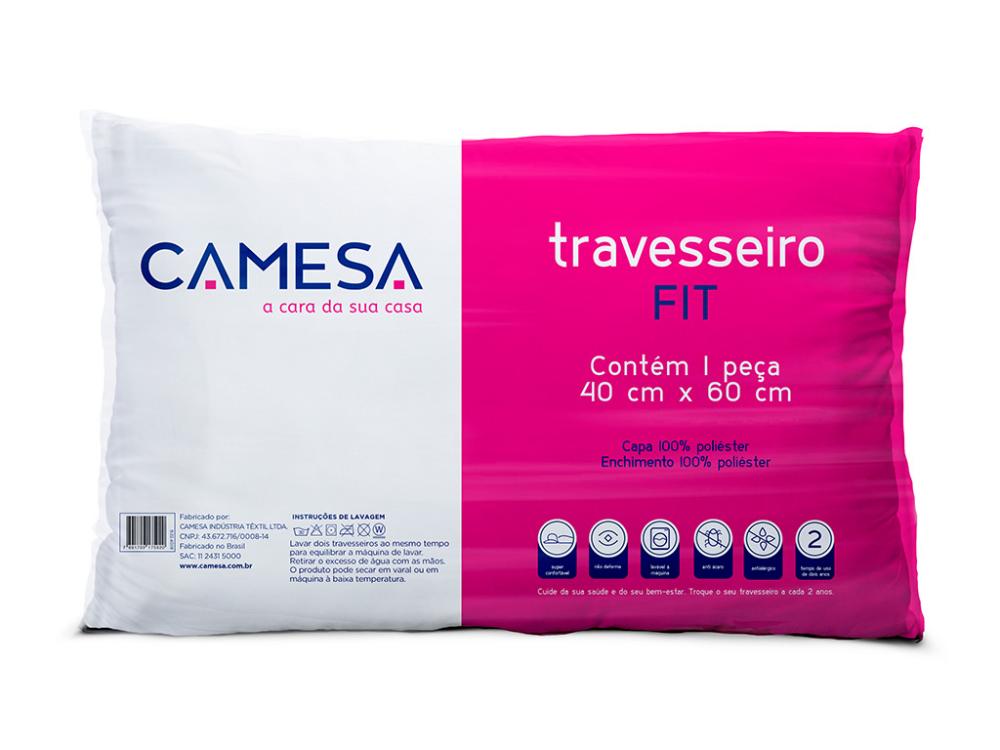 Travesseiro Fit 40cmx60cm Branco