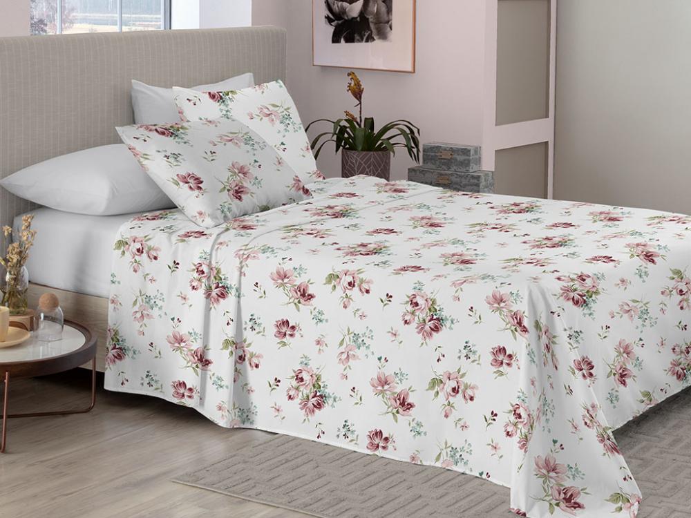 Jogo De Cama Neo Essencial Estampado 4 Pçs Queen Rose