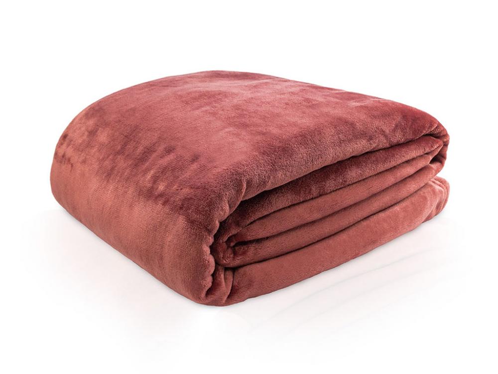 COBERTOR VELOUR 300G M2 SOLTEIRO 150X220 VINHO 18-1426 *FL*