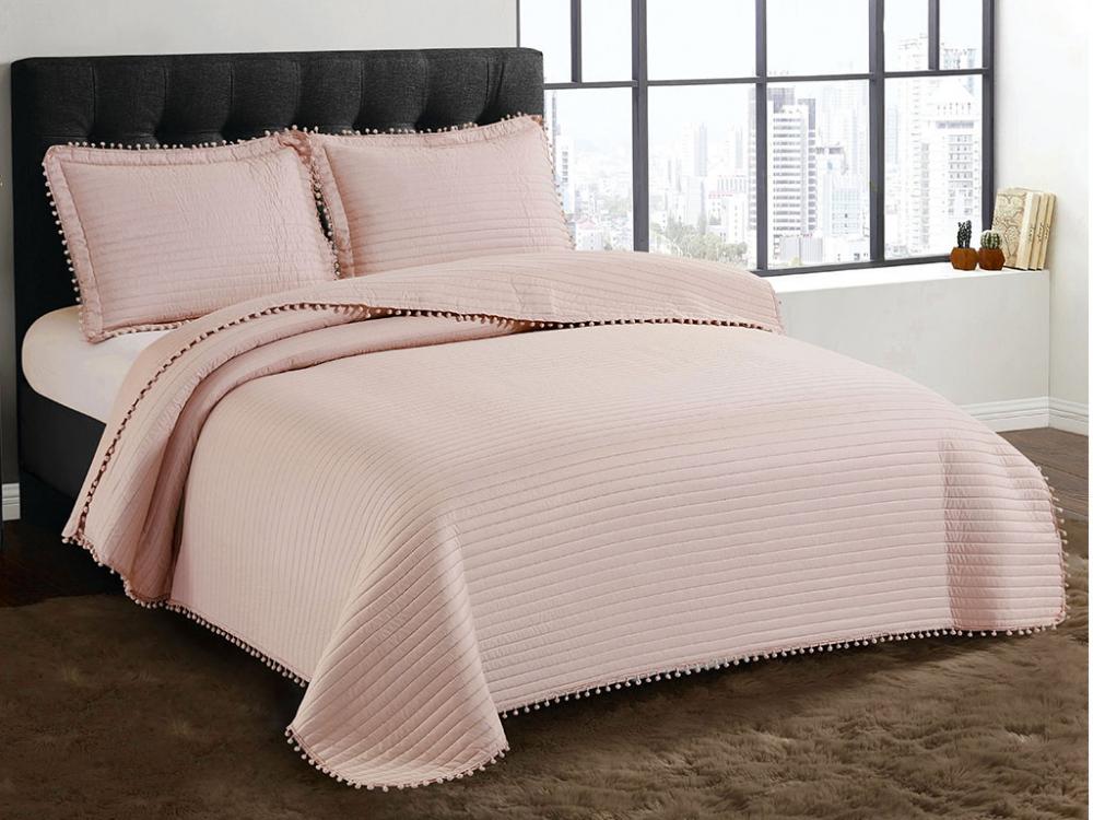 Colcha Pompom Queen 240x260 Rosé 13-1504 *FL*