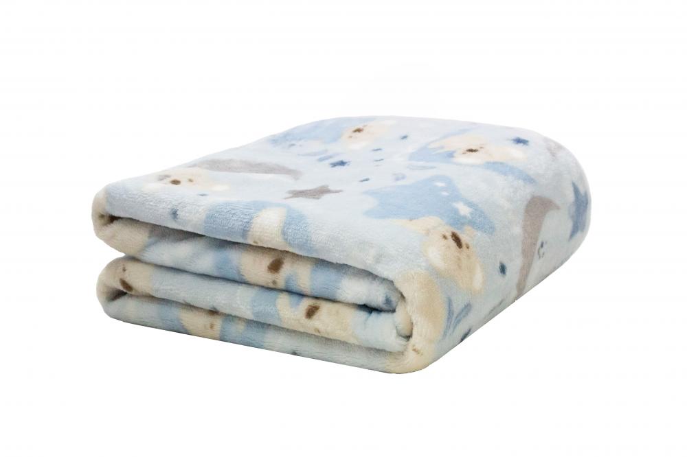 Cobertor Baby Flannel Nac 90x110 Coala Azul