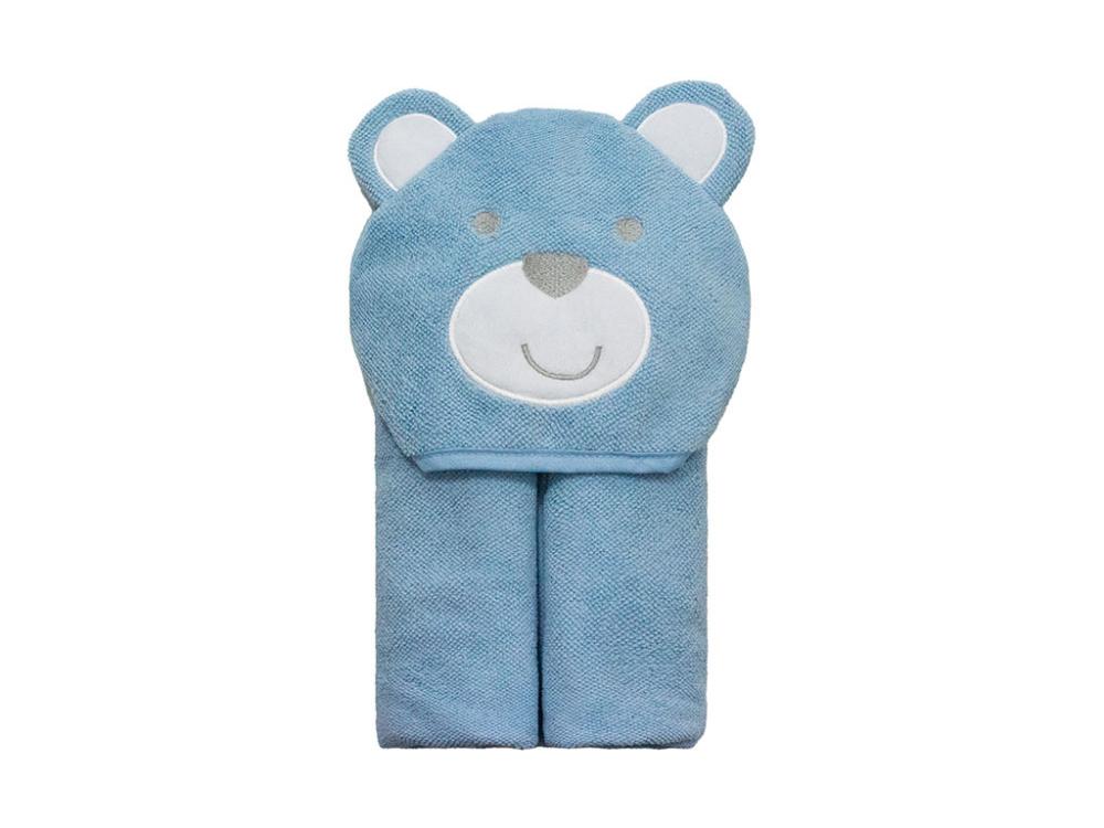 Toalha Aconchego 2023 75cm X 75cm Urso Azul