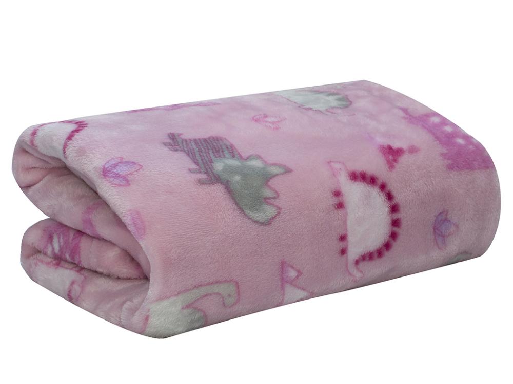 Cobertor Baby Flannel 90x110 Dinos Fem. *FL*
