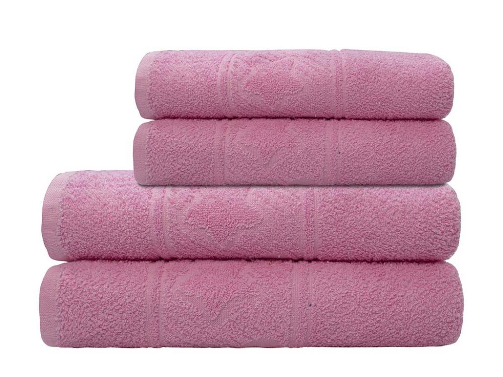 Toalha Happy Coração Rosto 45x70cm Rosa - R4206 *FL*