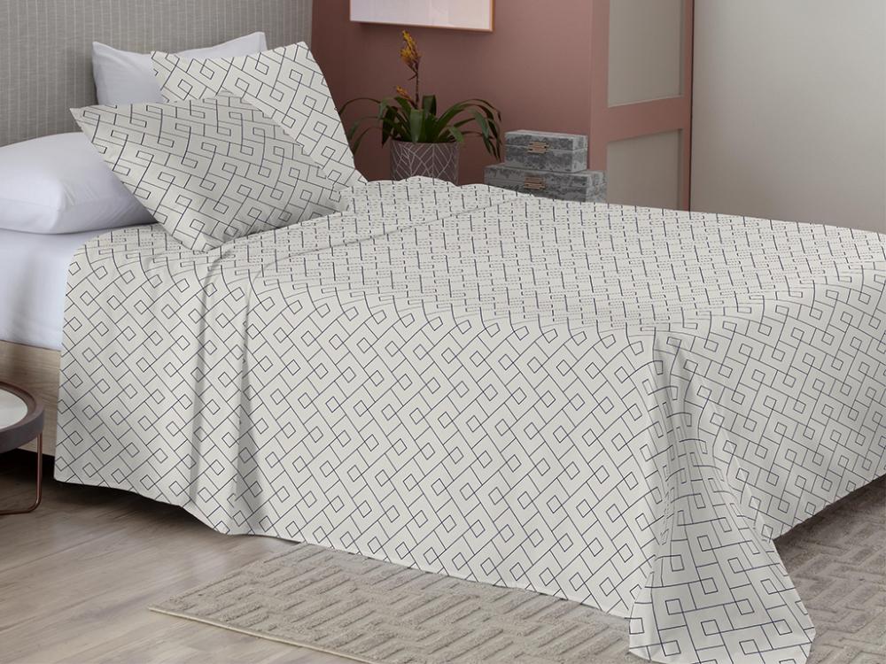 Jogo De Cama Neo Essencial Estampado 4 Pçs Queen Clay *FL*