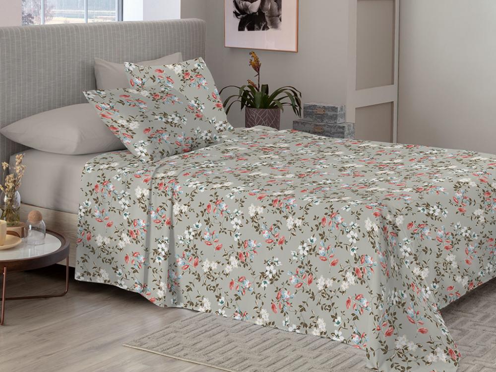 Jogo De Cama Neo Essencial Estampado 3 Pçs - Solteiro Mimosa