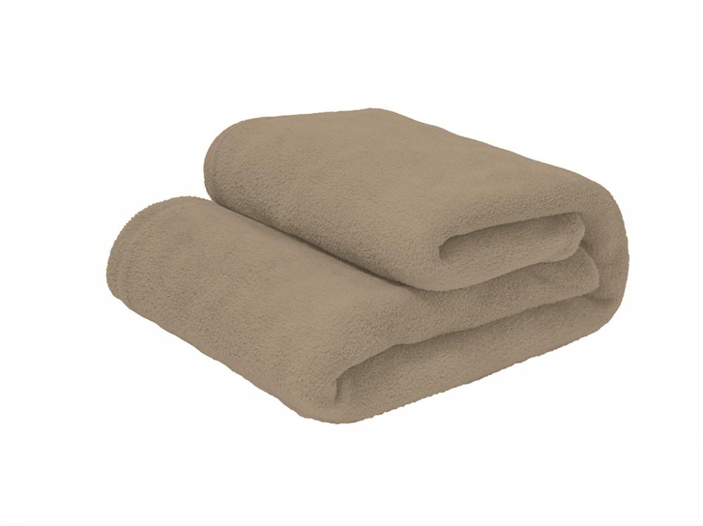 Cobertor Mic. Liso 180g M2 Prof Nac Solteiro 150x220 Bege 15-1116