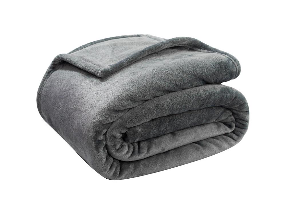 Cobertor Velour 300g M2 Casal 180x220 Cinza 17-4405 *FL*