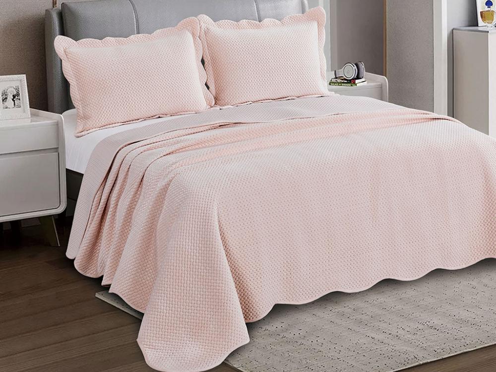 Colcha Neo Velvet Queen 240x260 Rose 12-2901