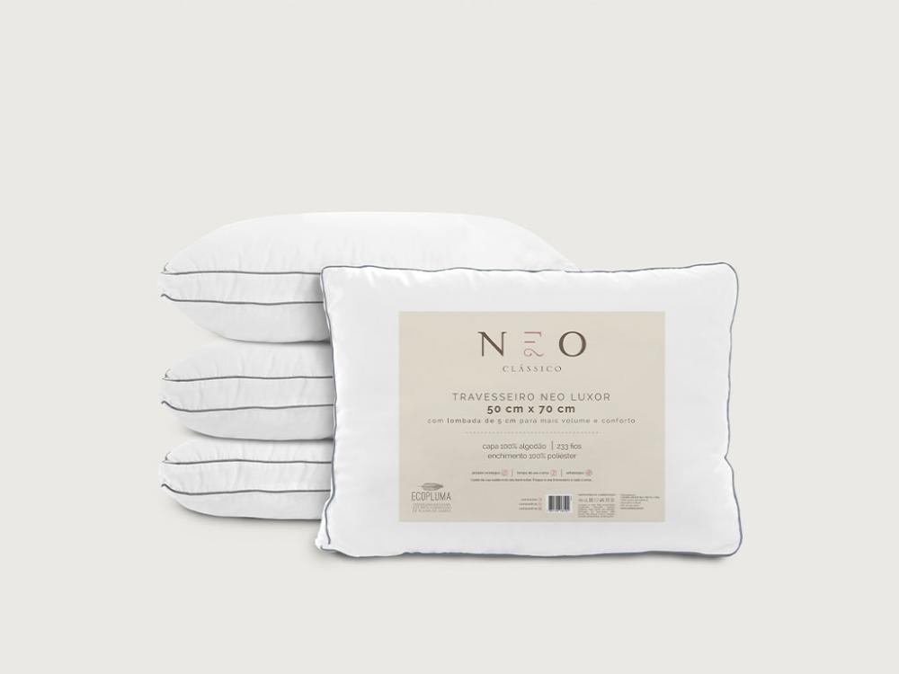 Travesseiro Neo Prime Luxor 50 X 70 Cm Branco