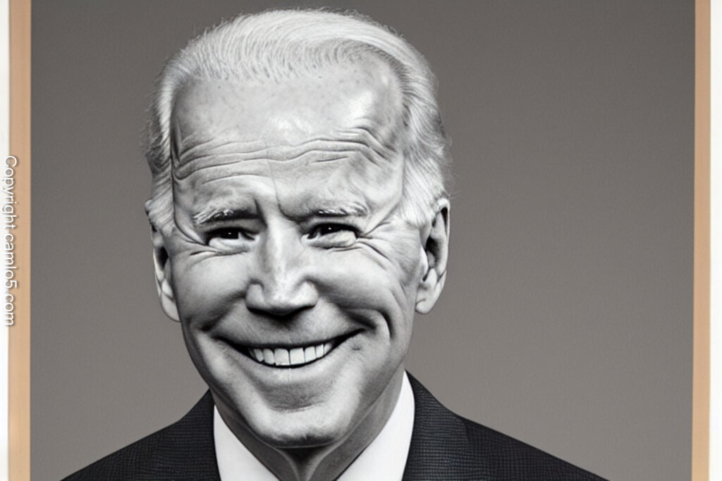 Portrait of the a person [joe biden : donald trump : 0.75]