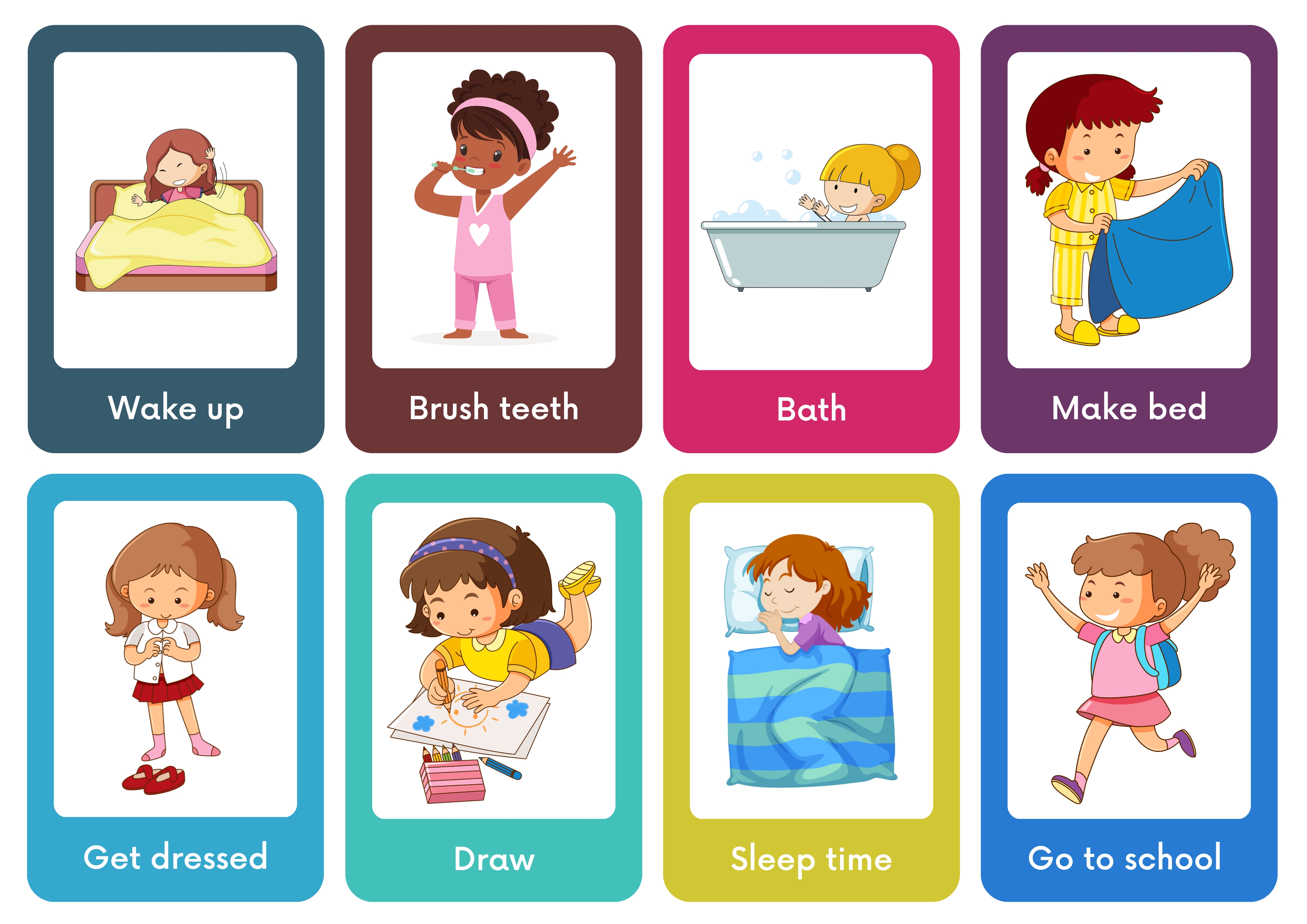 a close up of a poster with different pictures of children