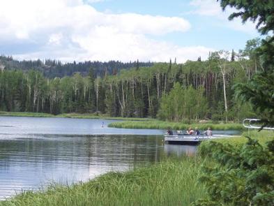 Fishing dock on barker reservoir