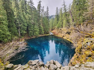 Blue Pool campground at Willamette National Forest, Oregon