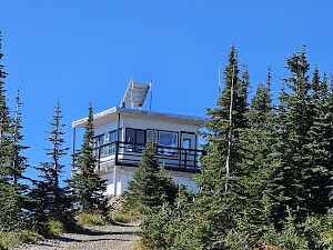 Lunch Peak Lookout campground near Sandpoint, Idaho