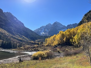 Maroon Bells Amphitheatre campground at White River National Forest, Colorado