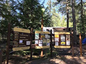 Outlet at Priest Lake campground at Idaho Panhandle National Forests, Idaho