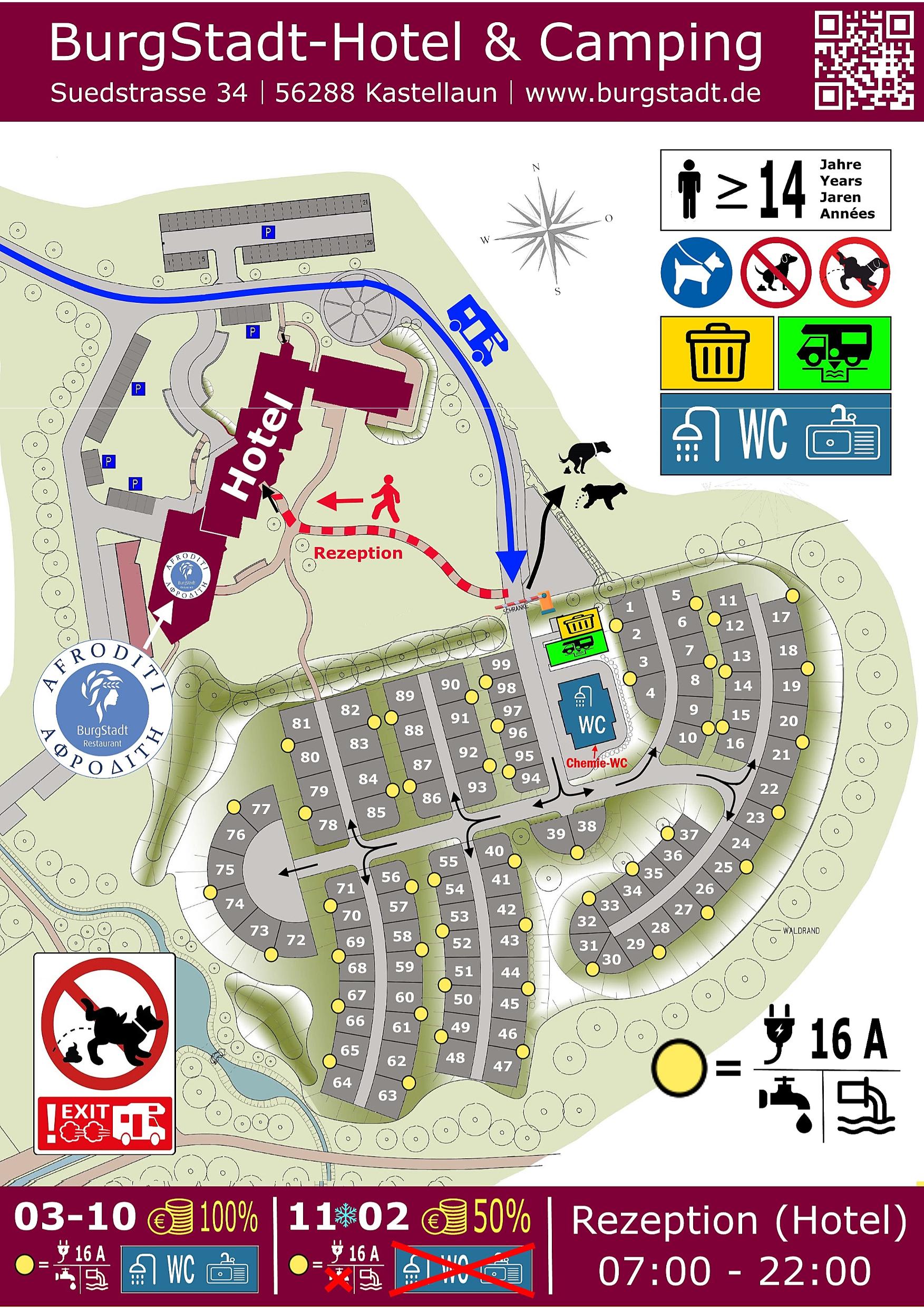 Emplacement dans camping