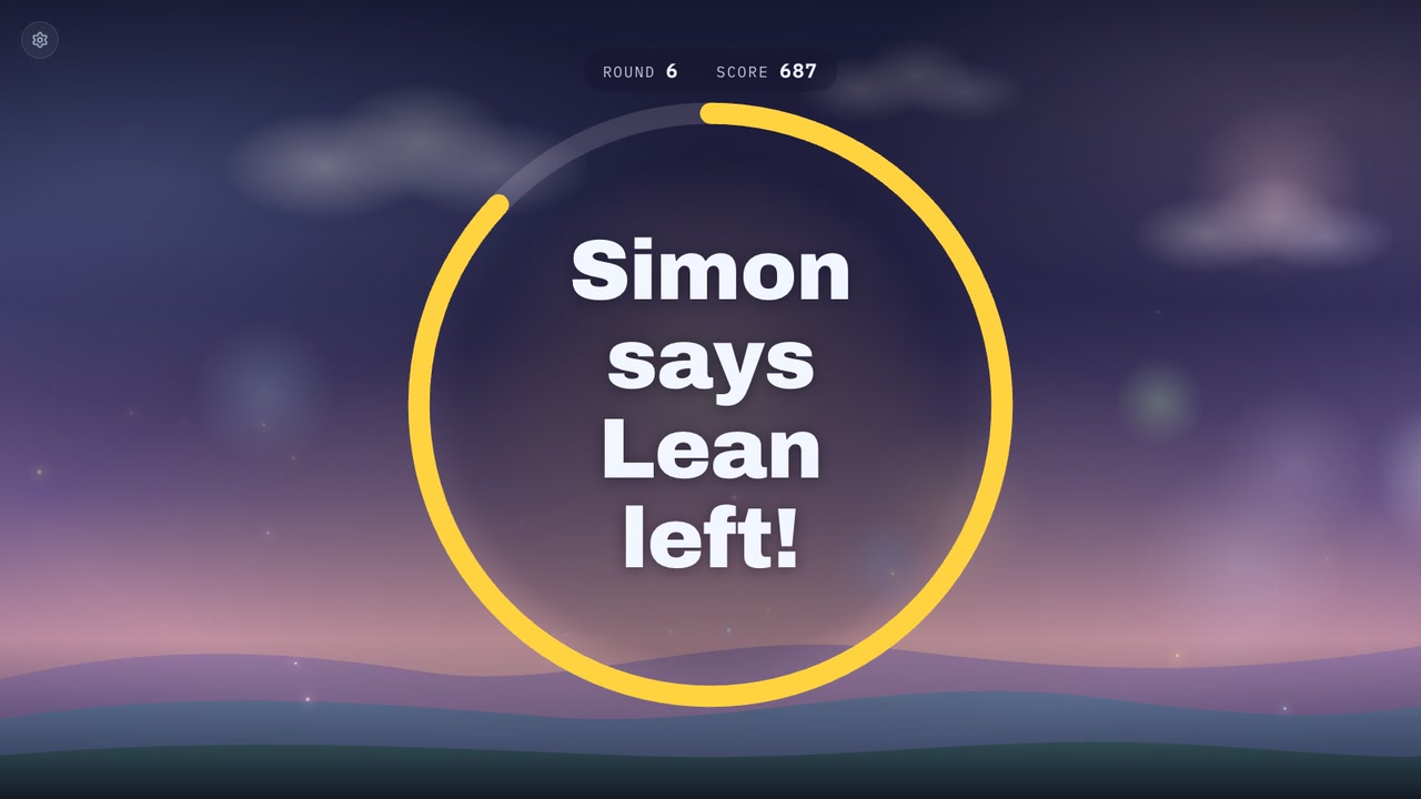 Simon says lean left — obey before the ring runs out