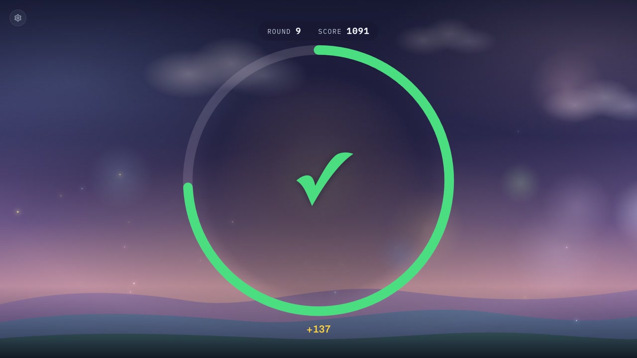 Nailed it — a green tick, +137 points and the score past 1,000