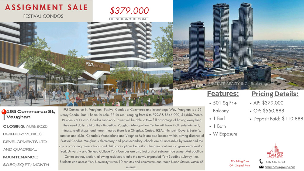 195 Commerce  St  Vaughan  Ontario Canada Sale residential Sur Real Estate Group * ROYAL LEPAGE REAL ESTATE SERVICES LTD. Brokerage*