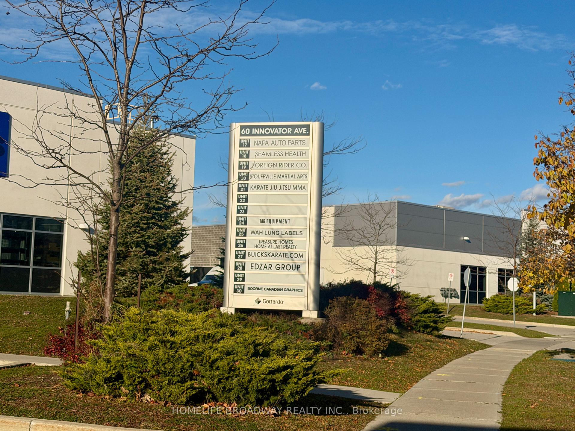 #25 - 60 Innovator Avenue Whitchurch-Stouffville Ontario Canada Lease commercial Anna Gortva HomeLife Broadway Realty Inc., Brokerage*