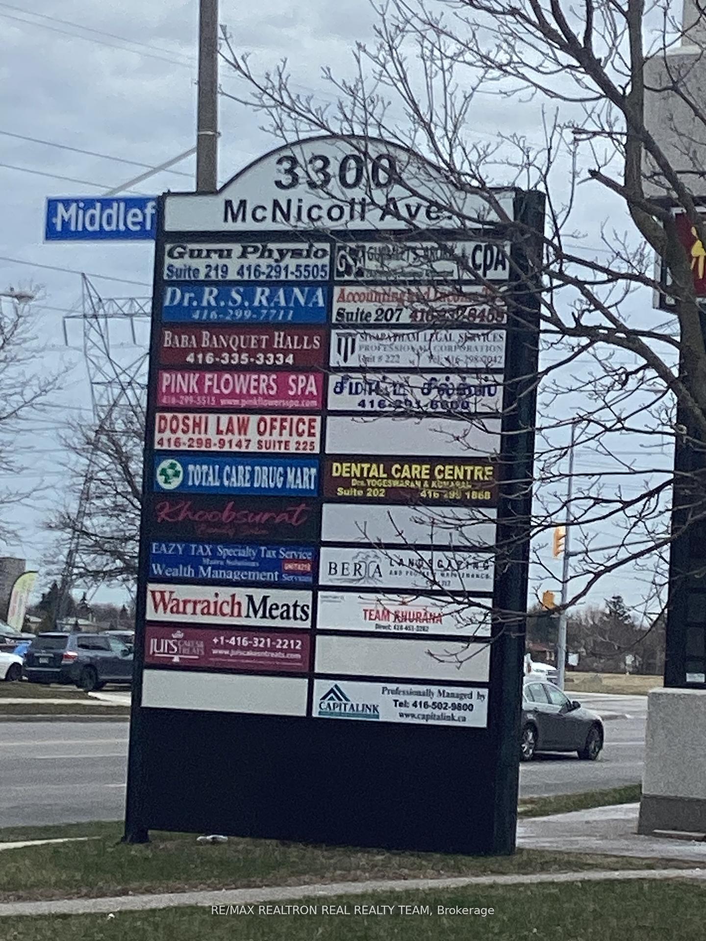 209 - 3300 Mcnicoll Avenue Toronto Ontario Canada Lease commercial Bob Bahreinian Re/Max Connect Realty, Brokerage*