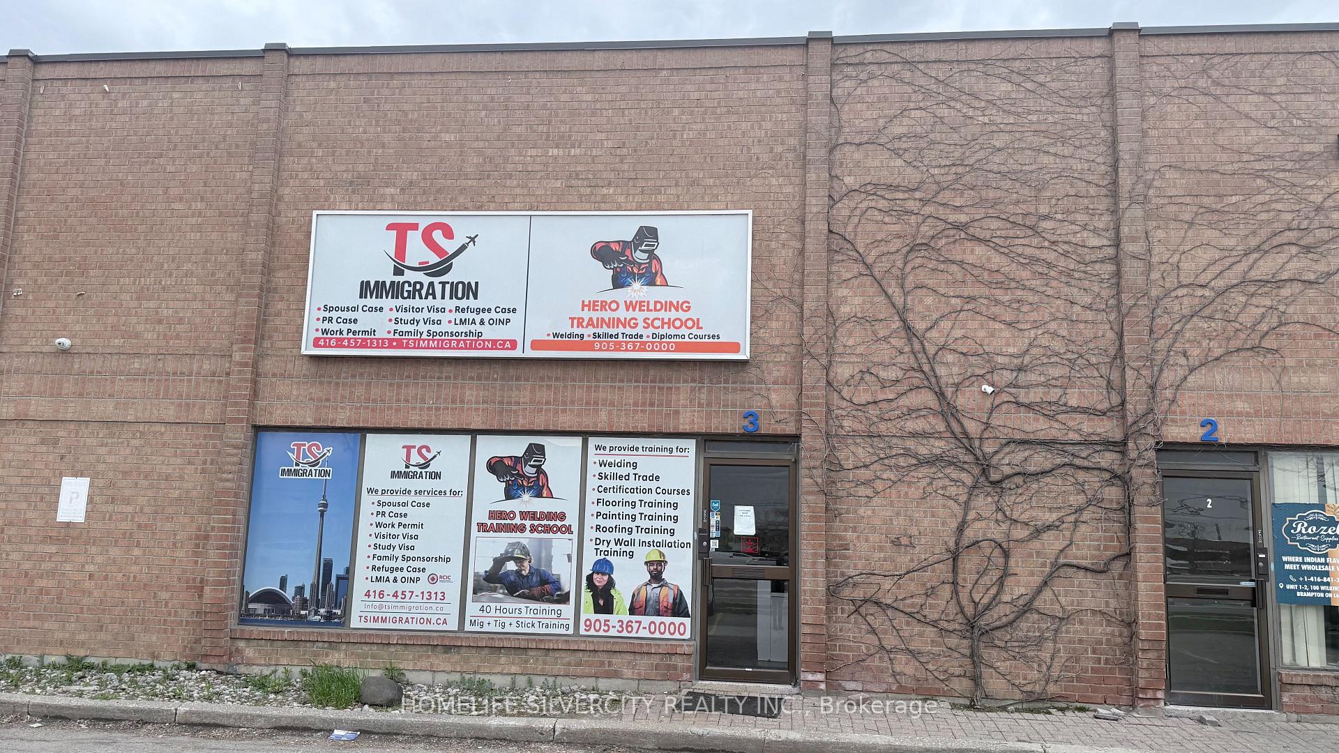 100 Wilkinson Road Brampton Ontario Canada Lease commercial DILBAGH MANGAT HomeLife Silvercity Realty Inc., Brokerage *