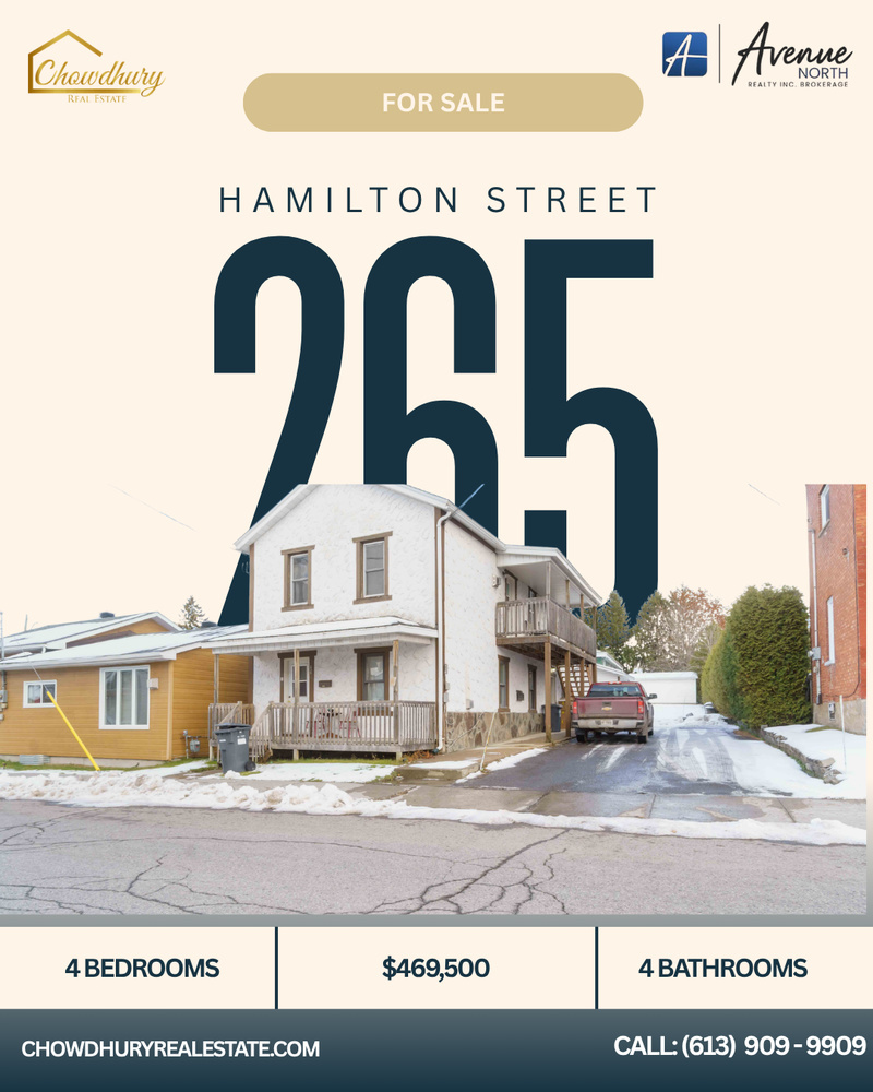 265 Hamilton St  Hawkesbury Ontario Canada Sale residential   Chowdhury Real Estate