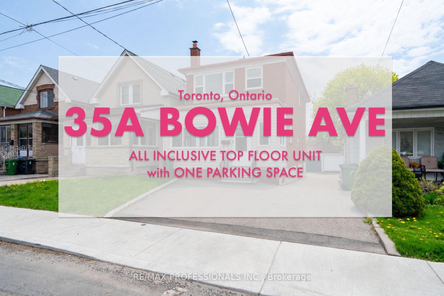 Upper - 35A Bowie Avenue Toronto Ontario Canada Rent residential Mubashar Ahmad Re/Max West Experts