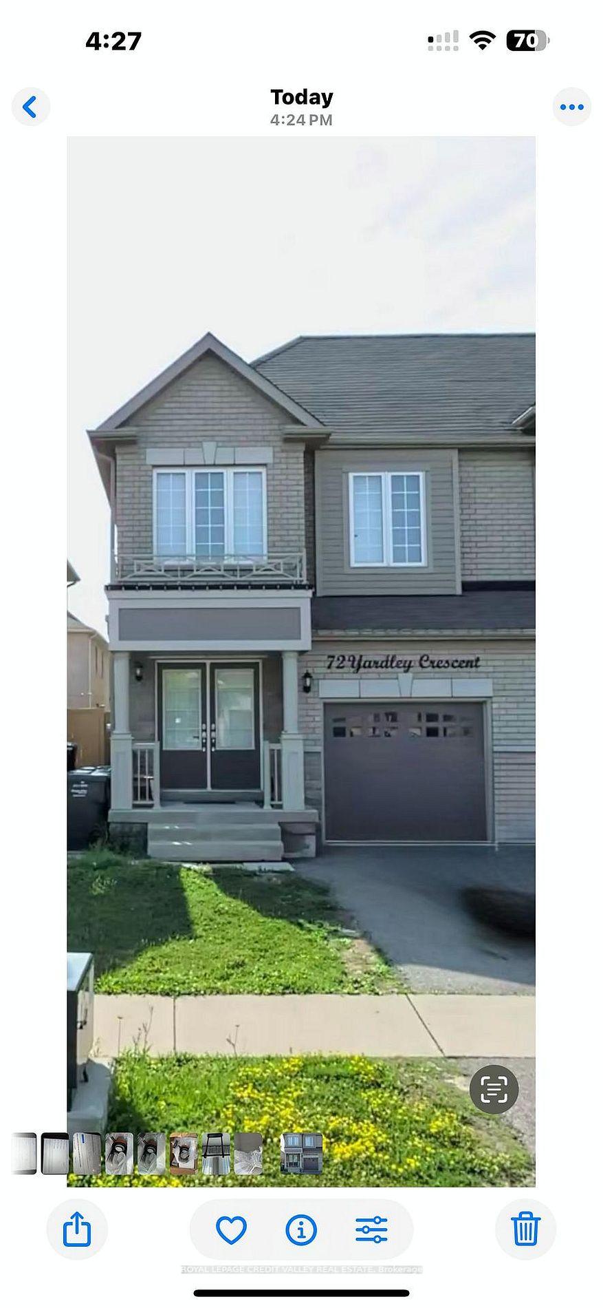 Basement - 72 Yardley Crescent Brampton Ontario Canada Rent residential Lillieth Wolliston Royal LePage Credit Valley Real Estate, Brokerage*