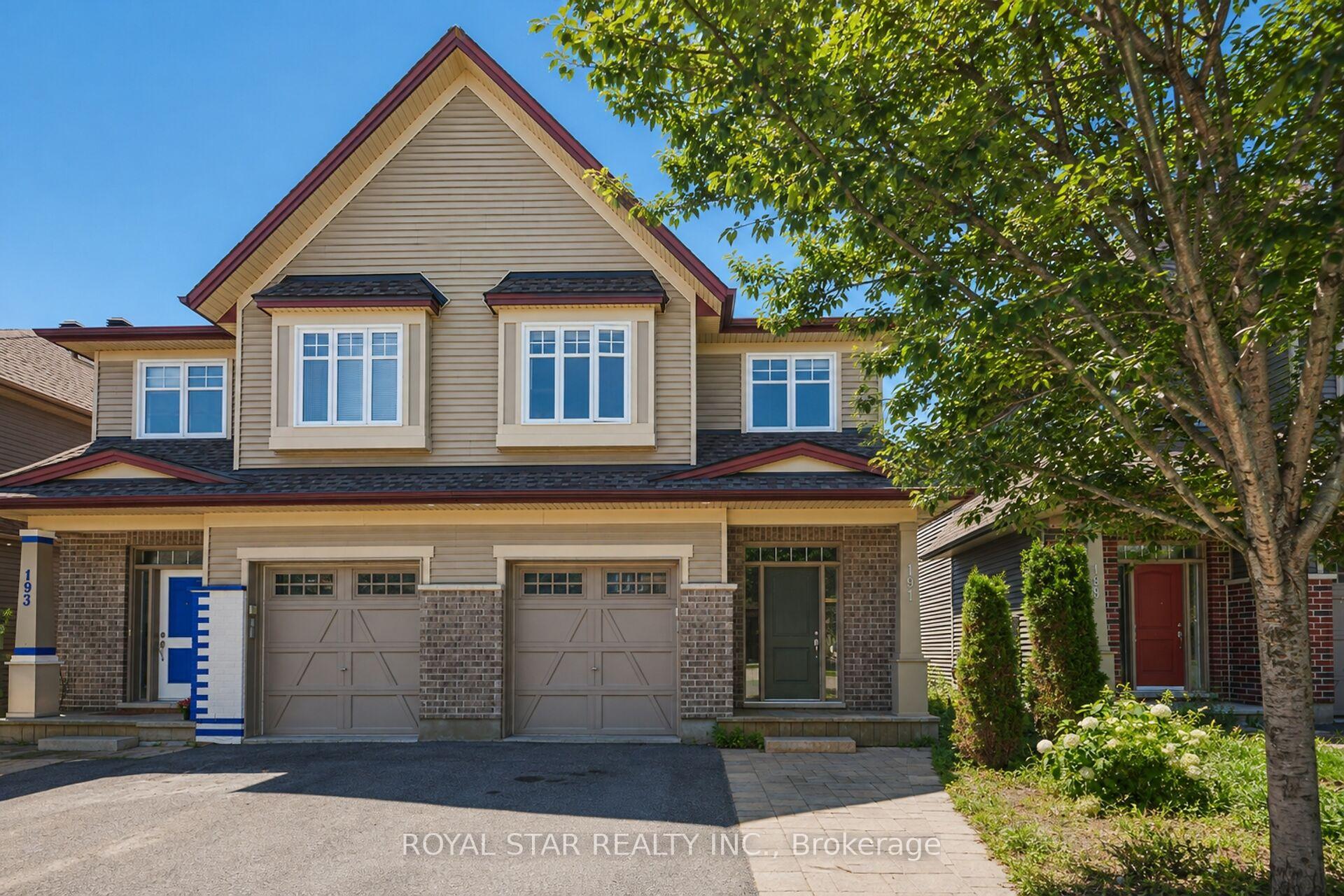 191 FLAT SEDGE Crescent Ottawa Ontario Canada Sale residential Varinder  Monga Royal Star Realty Inc., Brokerage*