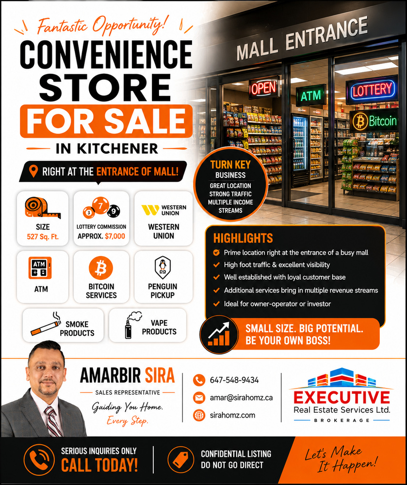 kitchener   kitchener Ontario Canada Sale commercial Amarbir Sira Executive Real Estate Services Ltd., Brokerage*