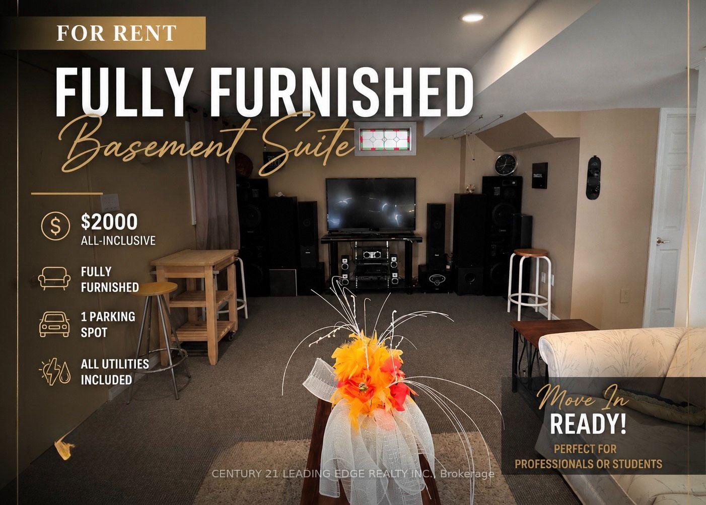 Bsmt - 1385 Daniel Creek Road Mississauga Ontario Canada Rent residential Vishal Sood Century 21 Leading Edge Realty Inc., Brokerage *