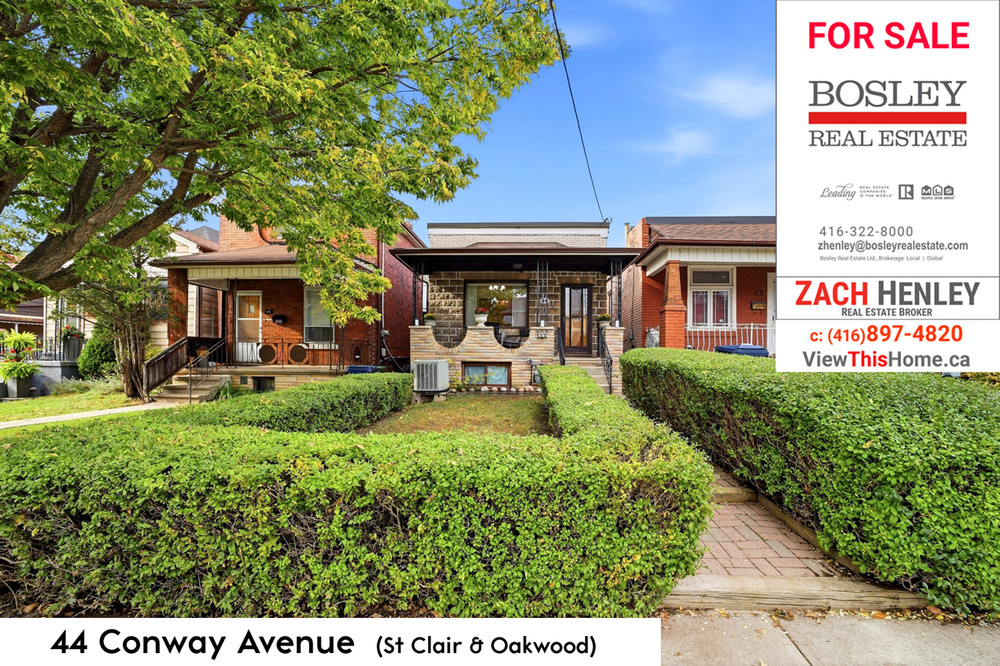 44 Conway Ave  Toronto Ontario Canada Sale residential Zach Henley Bosley Real Estate Ltd., Brokerage *