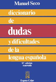 Portada de Diccionario de dudas y dificultades de la lengua española
