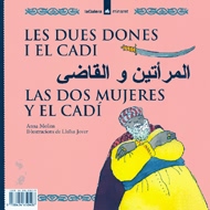 Portada de Las dos mujeres y el cadí = Les dues dones y el cadi. Yoha y su asno = Joha i l'ase