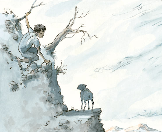 Ilustración de La señora de los libros