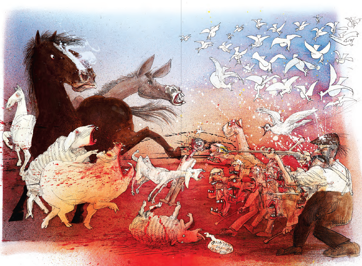 Ilustración de Rebelión en la granja