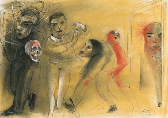Ilustración de La peste escarlata