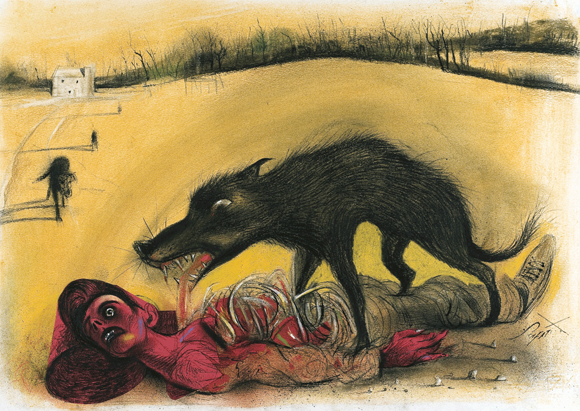 Ilustración de La peste escarlata
