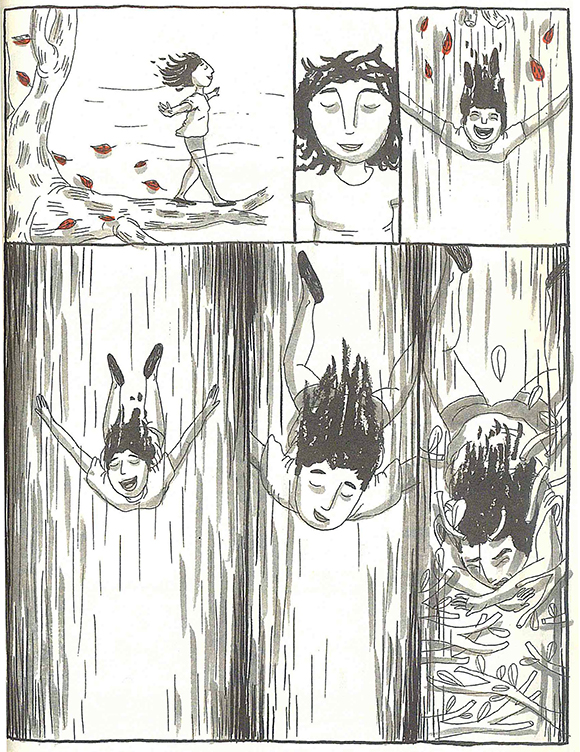 Ilustración de La hoja naranja