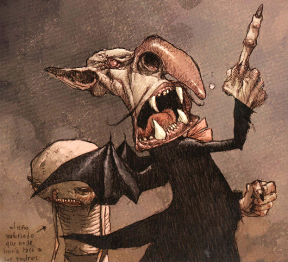 Ilustración de Santa vs. los vampiros y los hombres lobo