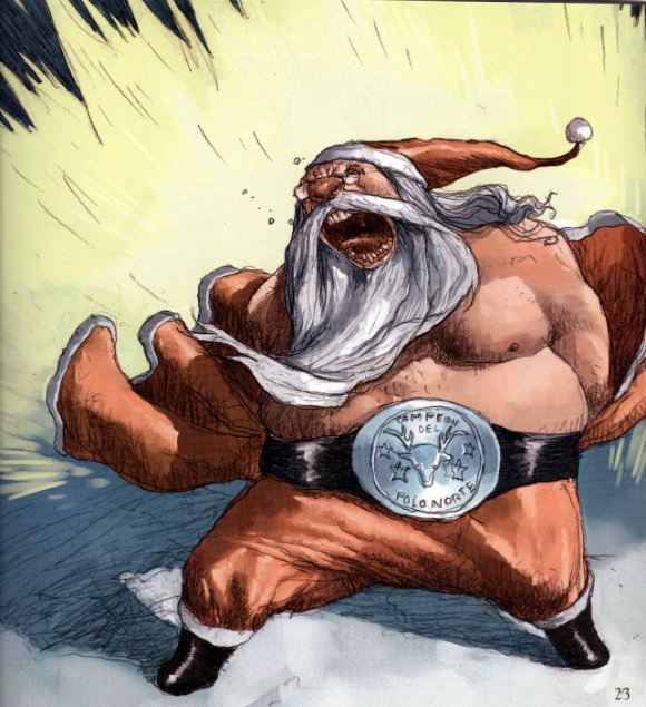 Ilustración de Santa vs. los vampiros y los hombres lobo