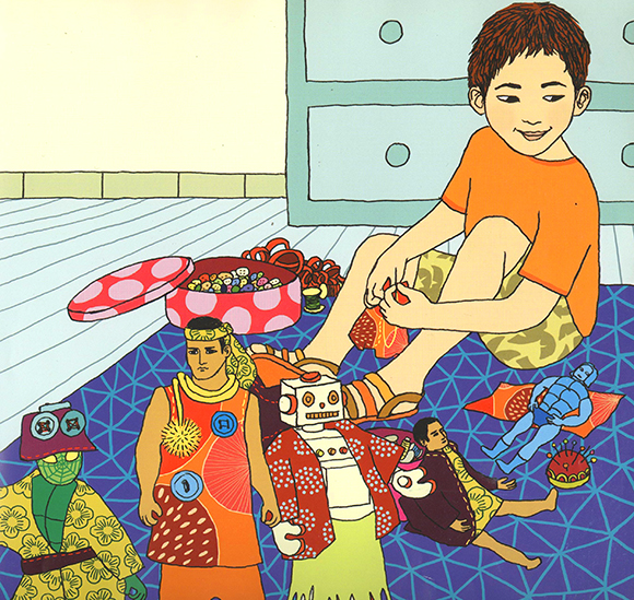 Ilustración de Harta del rosa